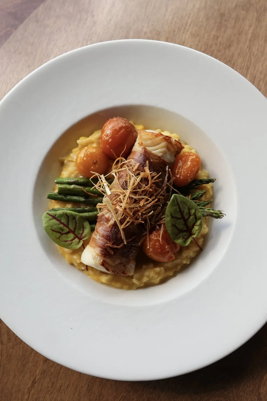 Plated dish for Sparkling Hill